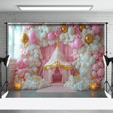 Lofaris Dreamy Pink Circus Tent Birthday Photography Backdrop